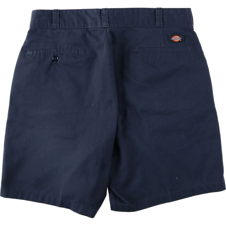 Dickies Relaxed Fit Work Shorts (Men's W35 equivalent) polyester navy blue type Vintage Second Hand
