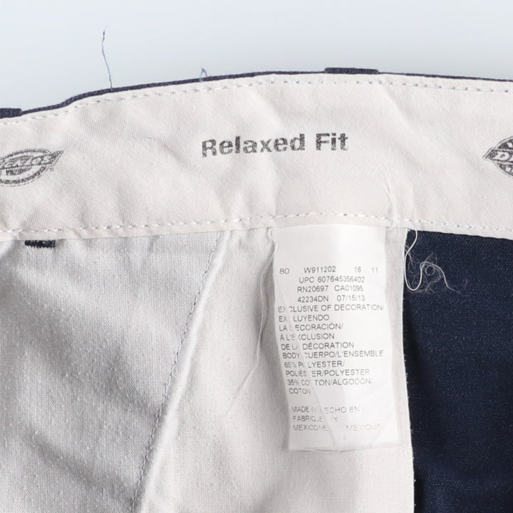 Dickies Relaxed Fit Work Shorts (Men's W35 equivalent) polyester navy blue type Vintage Second Hand