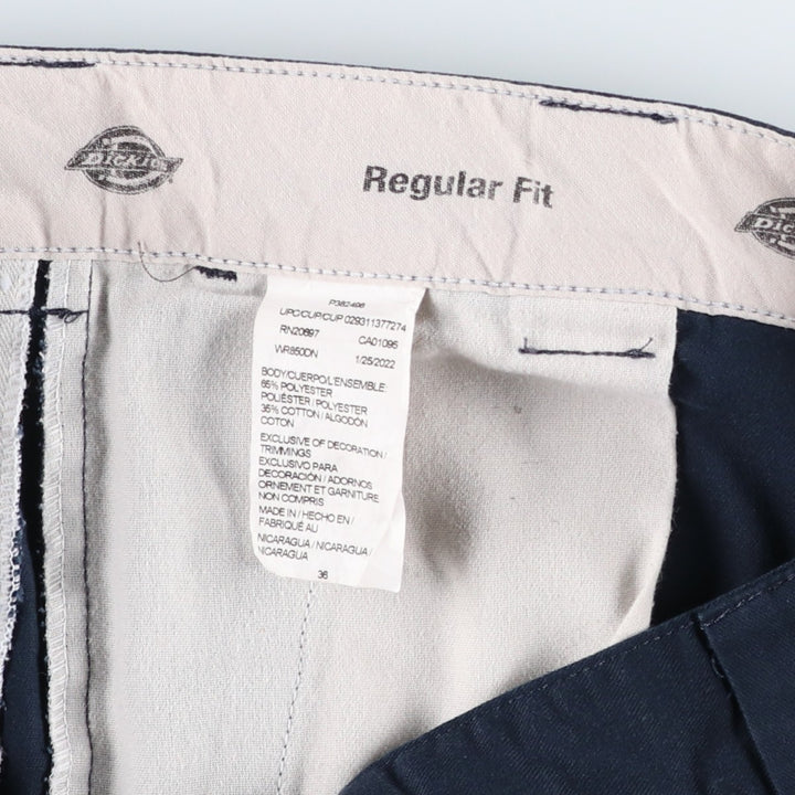 Dickies Regular Fit Work Shorts, Men's, Size W36 polyester navy blue type Vintage Second Hand