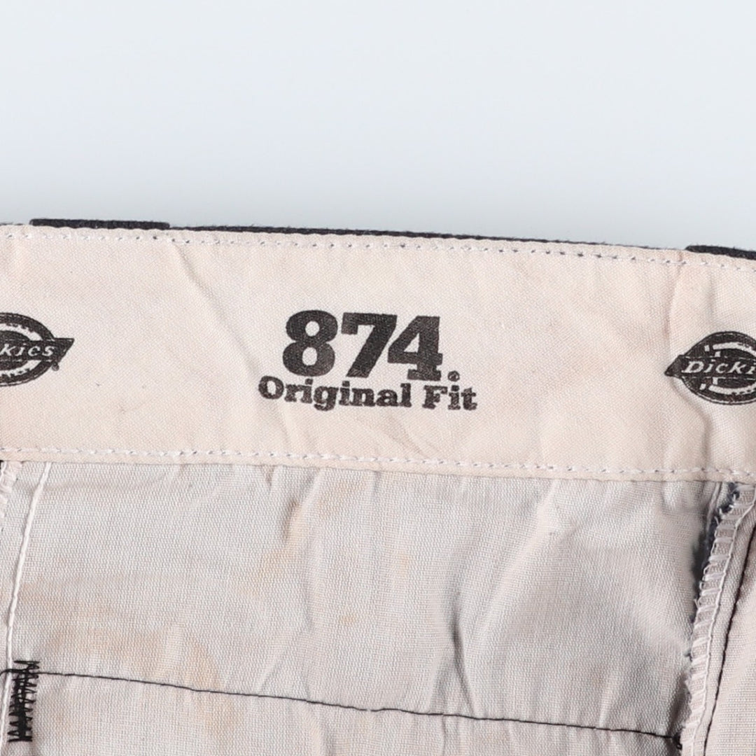Dickies 874 Flex Original Fit Work Pants, Men's, Size 36 polyester black type Vintage Second Hand