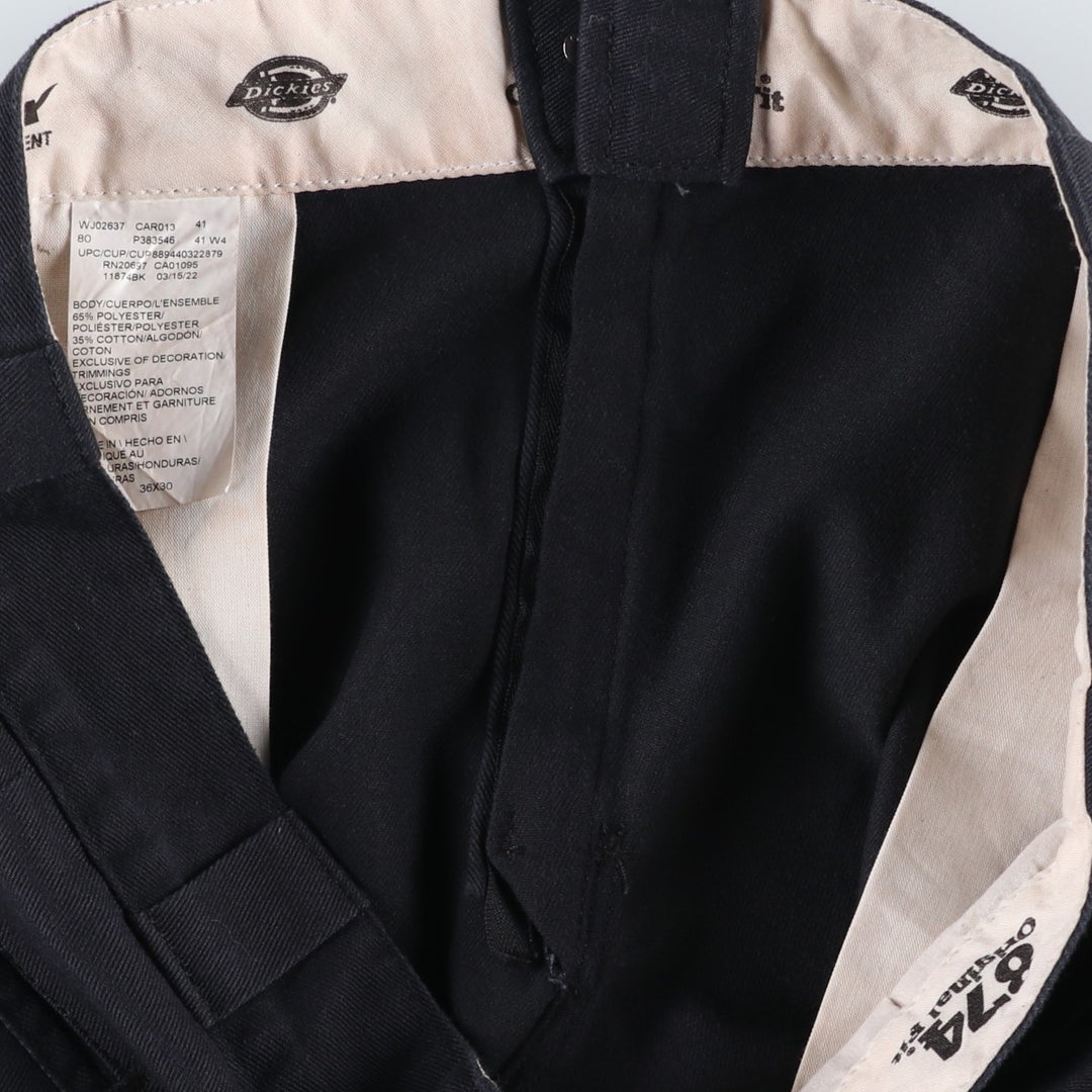 Dickies 874 Flex Original Fit Work Pants, Men's, Size 36 polyester black type Vintage Second Hand