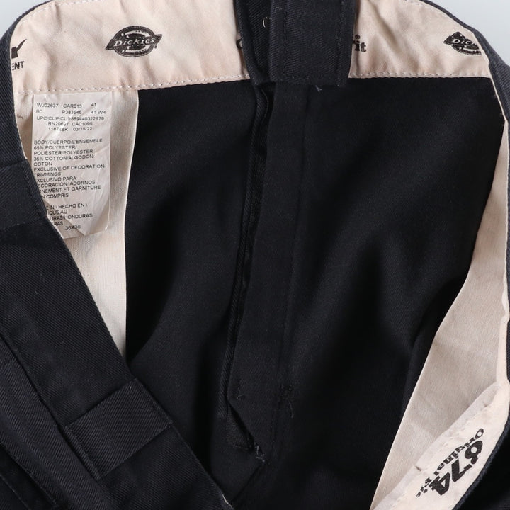 Dickies 874 Flex Original Fit Work Pants, Men's, Size 36 polyester black type Vintage Second Hand