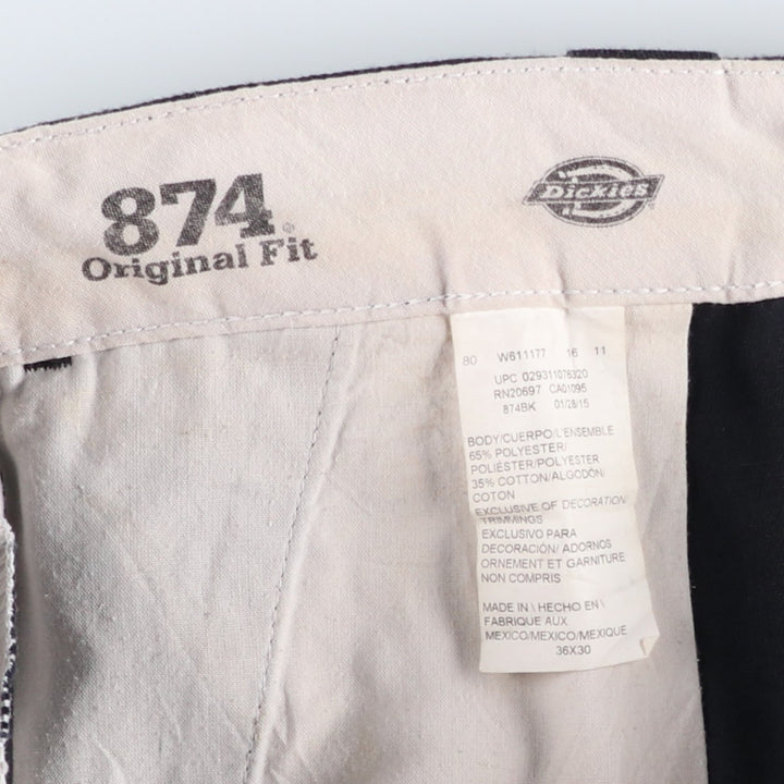 Dickies 874 Original Fit Work Pants for Men, W36 polyester black type Vintage Second Hand