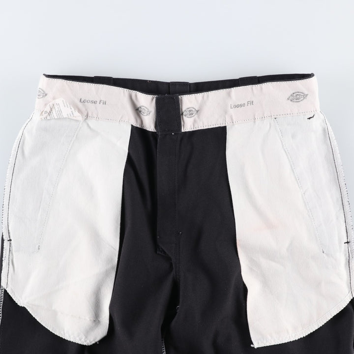 Dickies Loose Fit Double Knee Work Pants, Men's Size W31 (approx.) polyester black type Vintage Second Hand