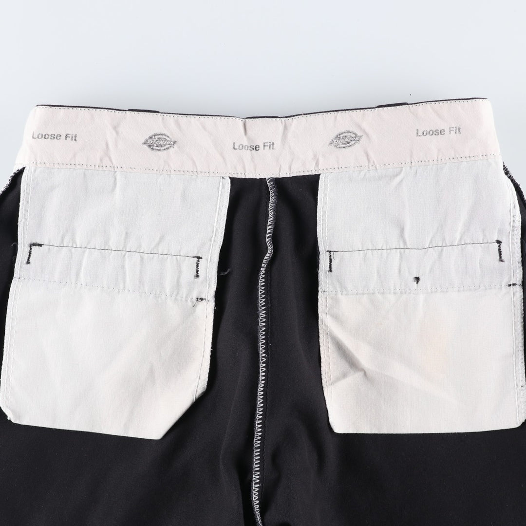 Dickies Loose Fit Double Knee Work Pants, Men's Size W31 (approx.) polyester black type Vintage Second Hand