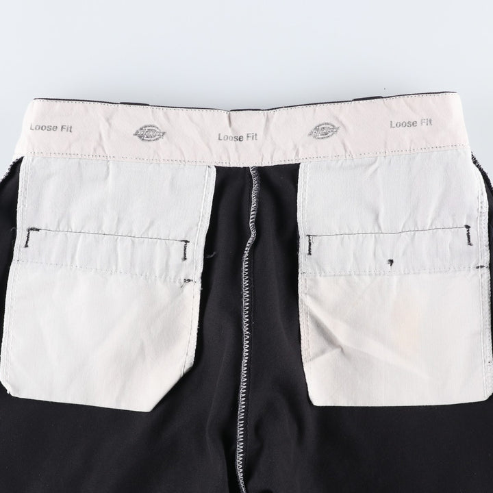 Dickies Loose Fit Double Knee Work Pants, Men's Size W31 (approx.) polyester black type Vintage Second Hand