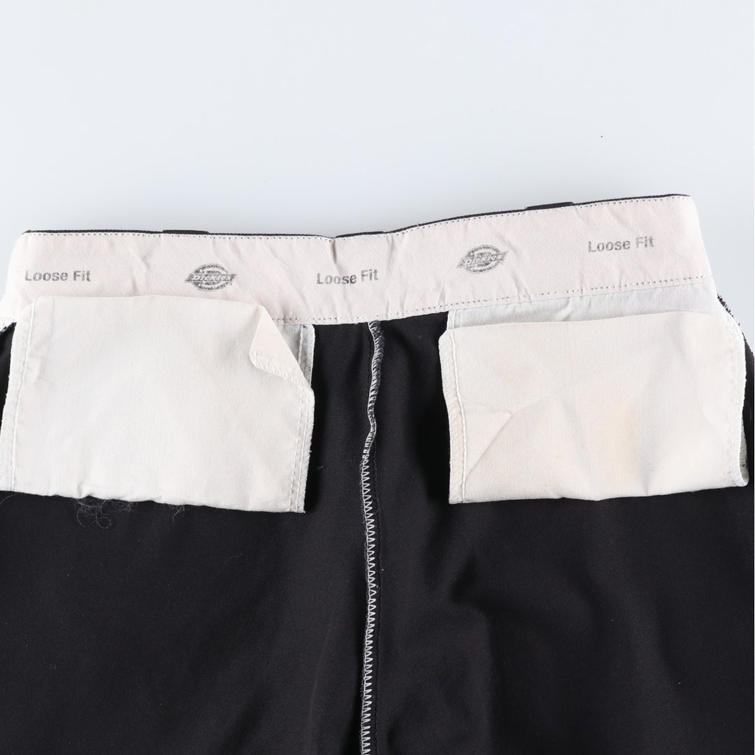 Dickies Loose Fit Double Knee Work Pants, Men's Size W31 (approx.) polyester black type Vintage Second Hand