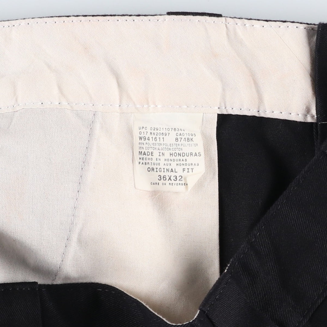 Dickies Original Fit Work Pants, Men's W35 (approx.) polyester black type Vintage Second Hand