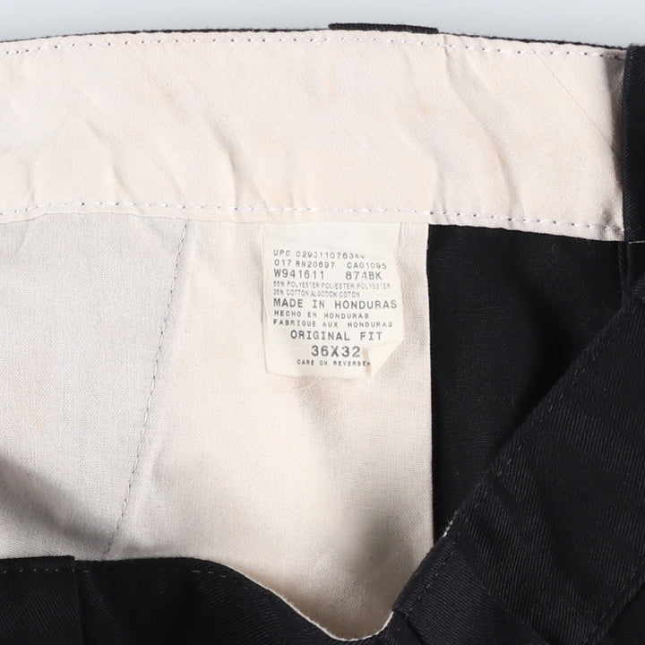 Dickies Original Fit Work Pants, Men's W35 (approx.) polyester black type Vintage Second Hand