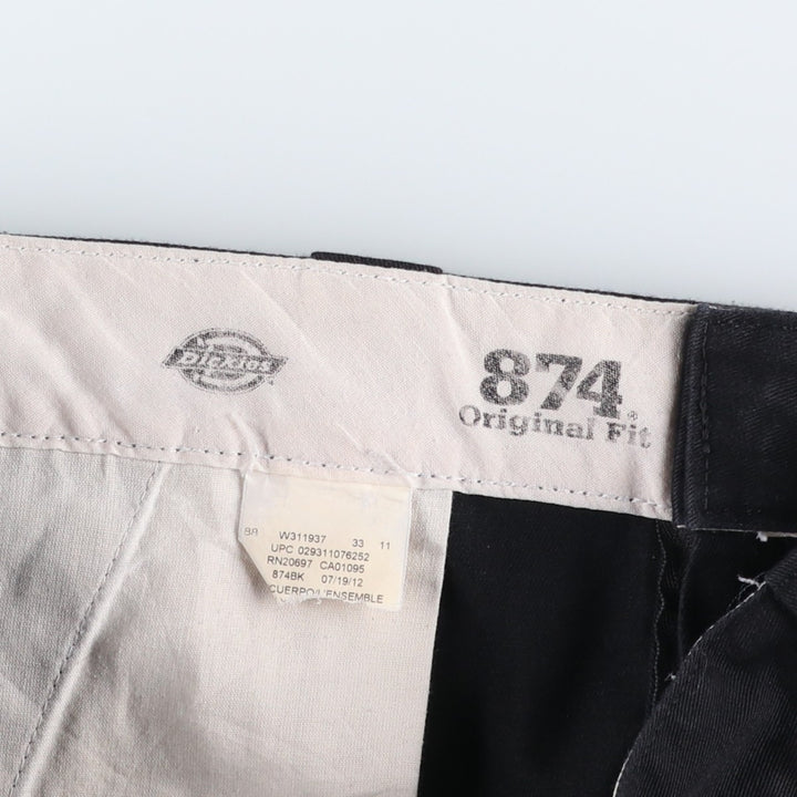 Dickies 874 ORIGINAL FIT Work Pants for Men, W34 equivalent unclear black type Vintage Second Hand