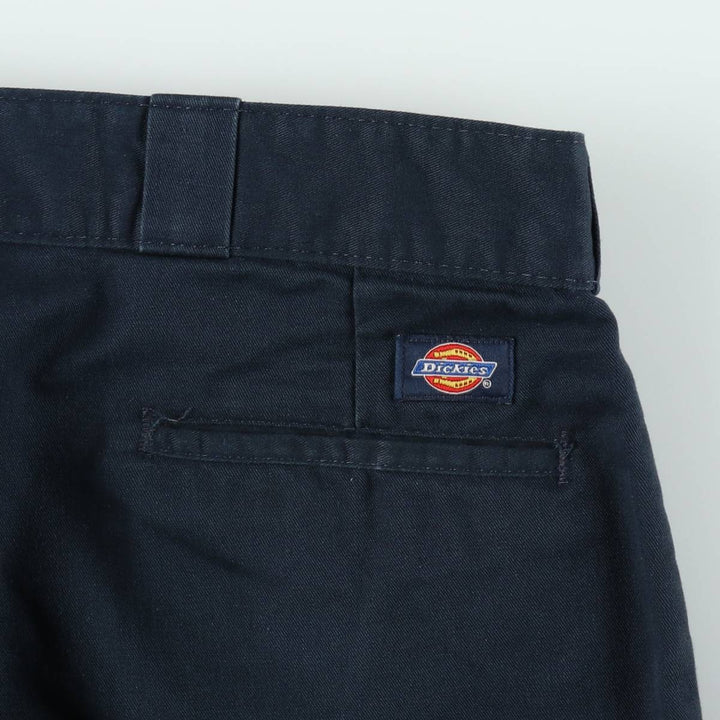 Dickies Work Pants Men's W36 polyester navy blue type Vintage Second Hand