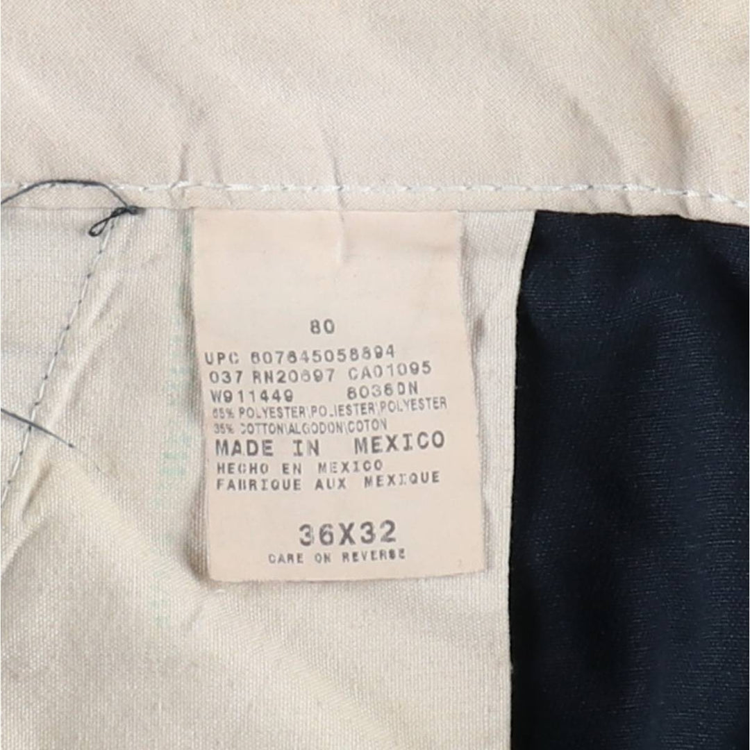 Dickies Work Pants Men's W36 polyester navy blue type Vintage Second Hand