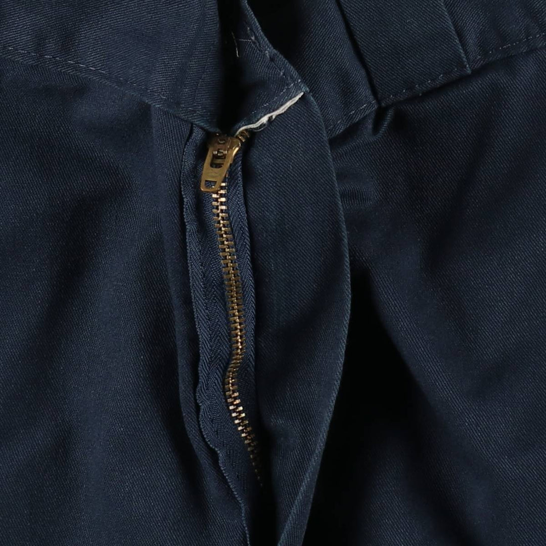 Dickies Work Pants Men's W36 polyester navy blue type Vintage Second Hand