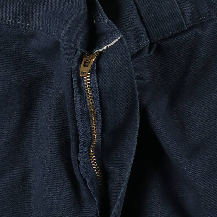 Dickies Work Pants Men's W36 polyester navy blue type Vintage Second Hand
