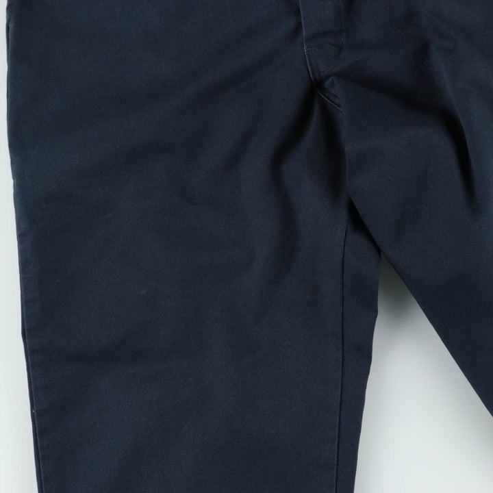 Dickies Work Pants Men's W36 polyester navy blue type Vintage Second Hand