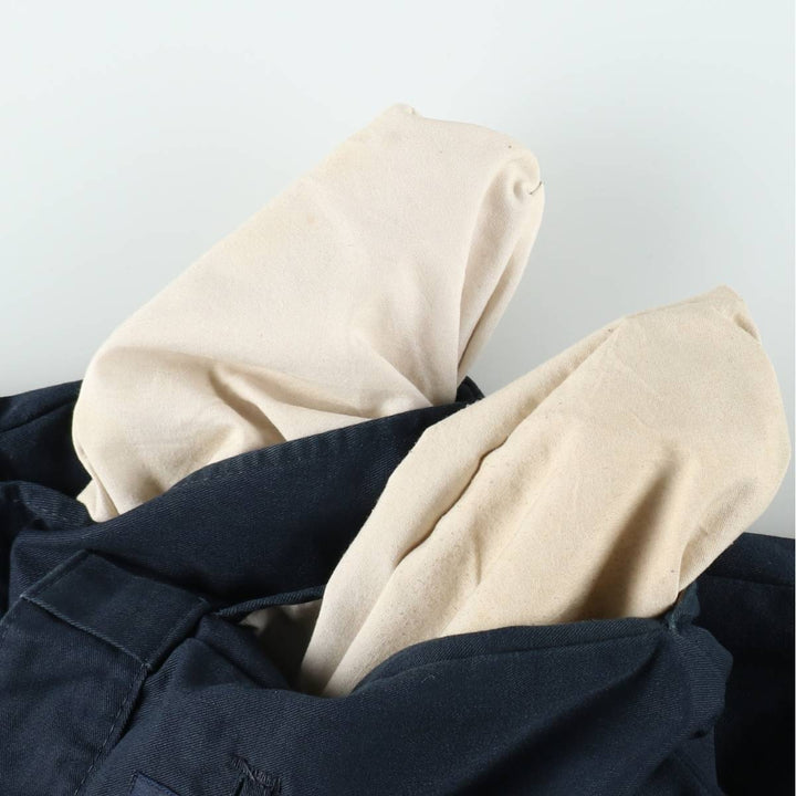 Dickies Work Pants Men's W36 polyester navy blue type Vintage Second Hand