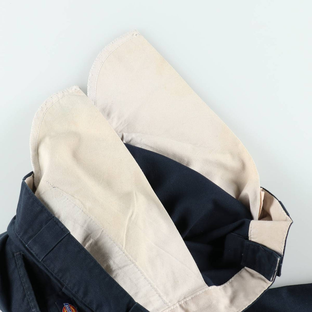 Dickies Work Pants Men's W36 polyester navy blue type Vintage Second Hand