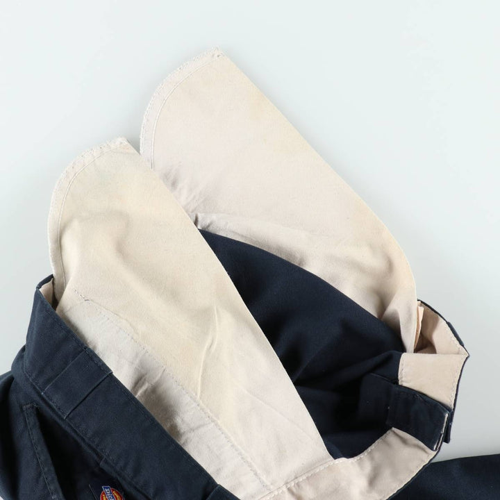 Dickies Work Pants Men's W36 polyester navy blue type Vintage Second Hand