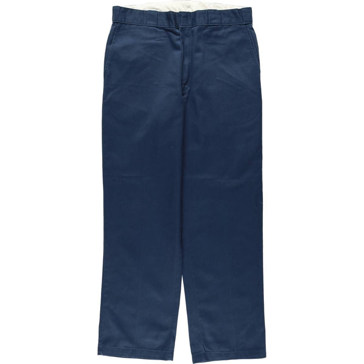 Dickies Work Pants Men's W36 polyester navy blue type Vintage Second Hand