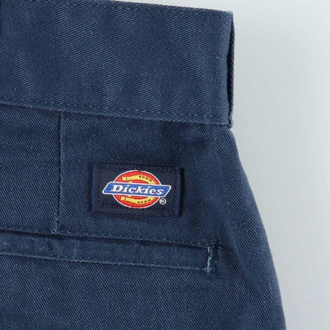 Dickies Work Pants Men's W36 polyester navy blue type Vintage Second Hand
