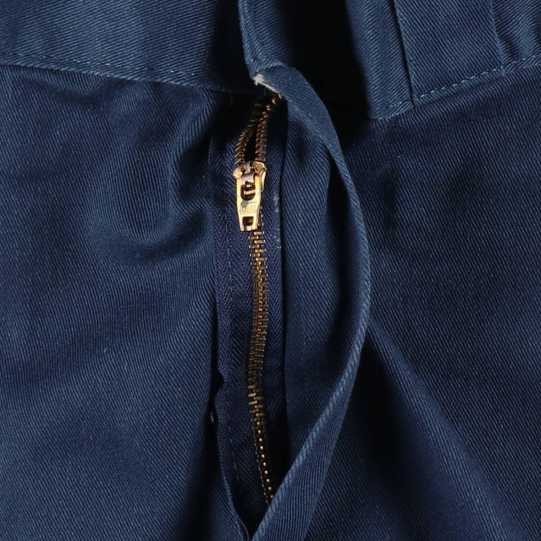 Dickies Work Pants Men's W36 polyester navy blue type Vintage Second Hand