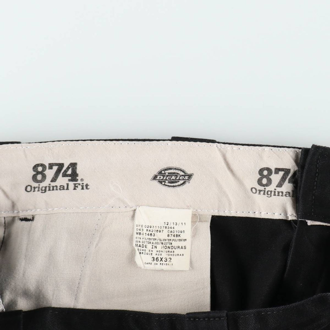 Dickies 874 Original Fit Work Pants for Men, W36 polyester black type Vintage Second Hand