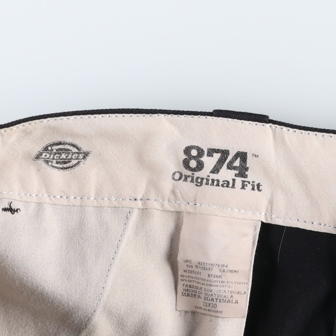 Dickies 874 ORIGINAL FIT Work Pants for Men, W34 equivalent polyester black type Vintage Second Hand