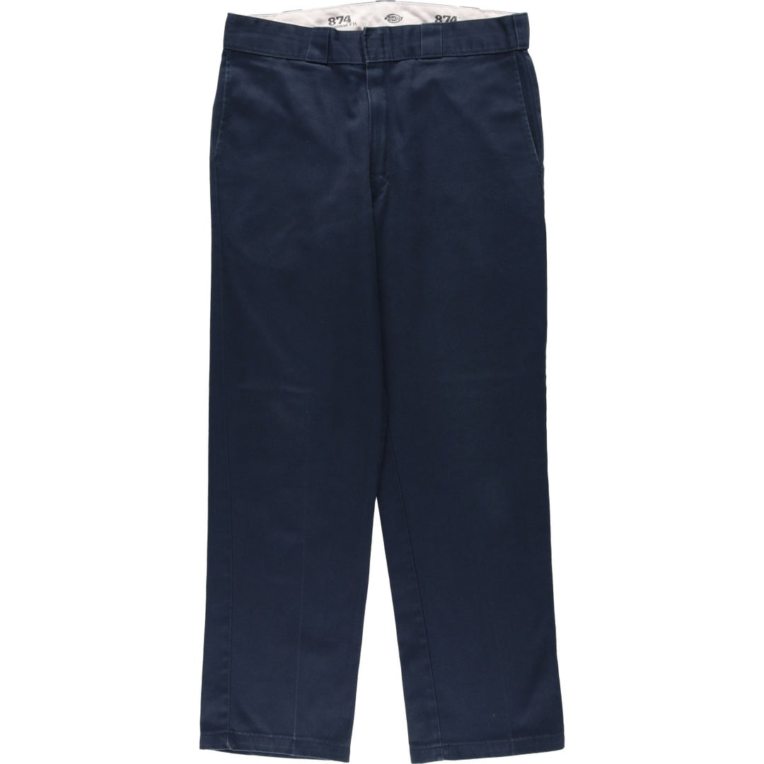 Dickies 874 Original Fit Work Pants, Men's, Size W35 polyester navy blue type Vintage Second Hand