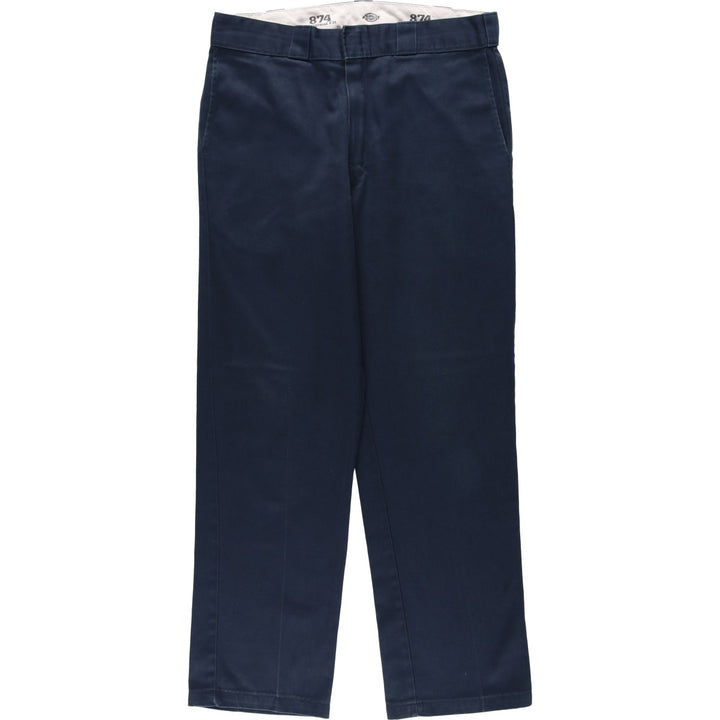 Dickies 874 Original Fit Work Pants, Men's, Size W35 polyester navy blue type Vintage Second Hand