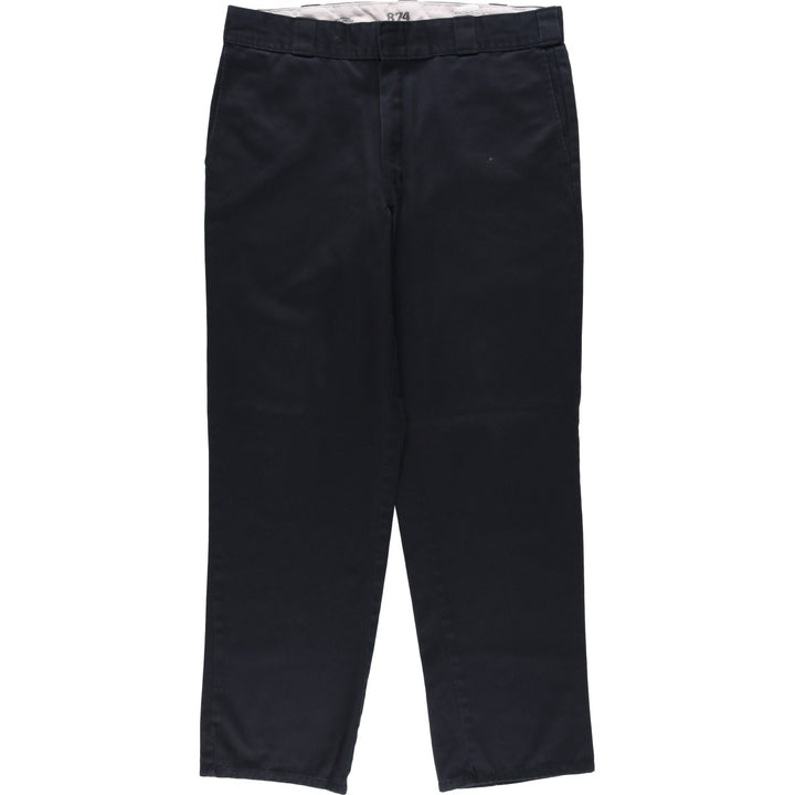 Dickies 874 Original Fit Work Pants for Men, W37 polyester black type Vintage Second Hand