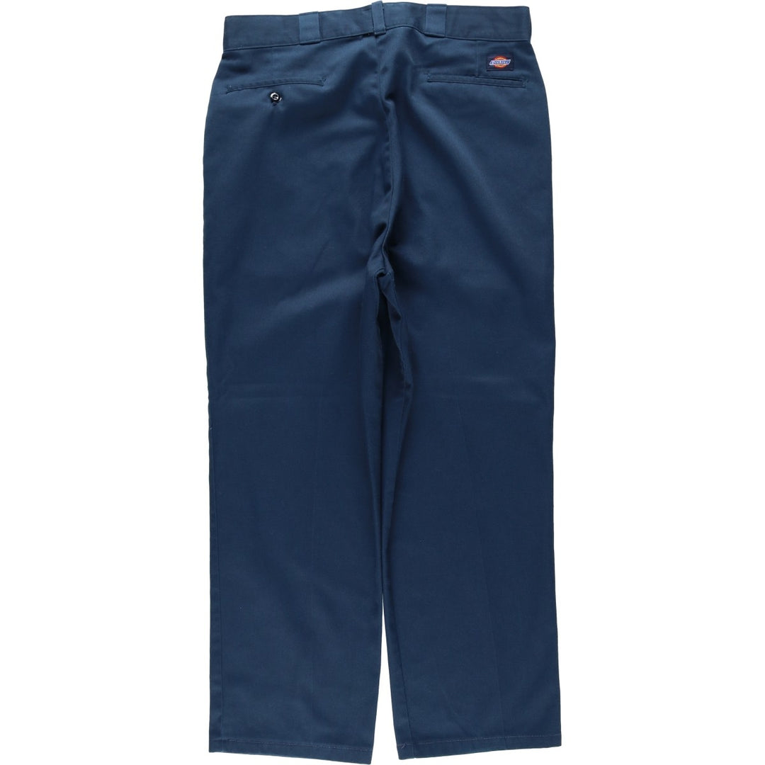Dickies work pants, made in the USA, men's size W35 (approx.) polyester navy blue type Vintage Second Hand