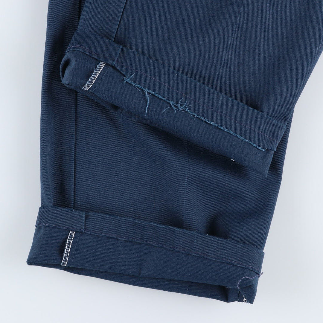 Dickies work pants, made in the USA, men's size W35 (approx.) polyester navy blue type Vintage Second Hand