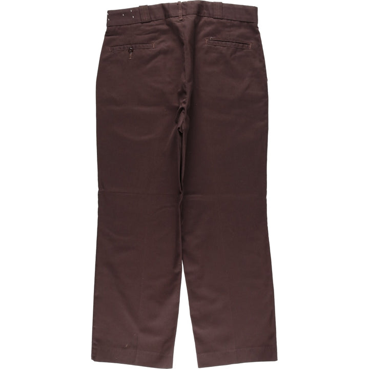 70s-80'S Osh Kosh BEST-PREST Work Pants, Made in USA, Men's W34 (approx.), Vintage polyester brown type Vintage Second Hand