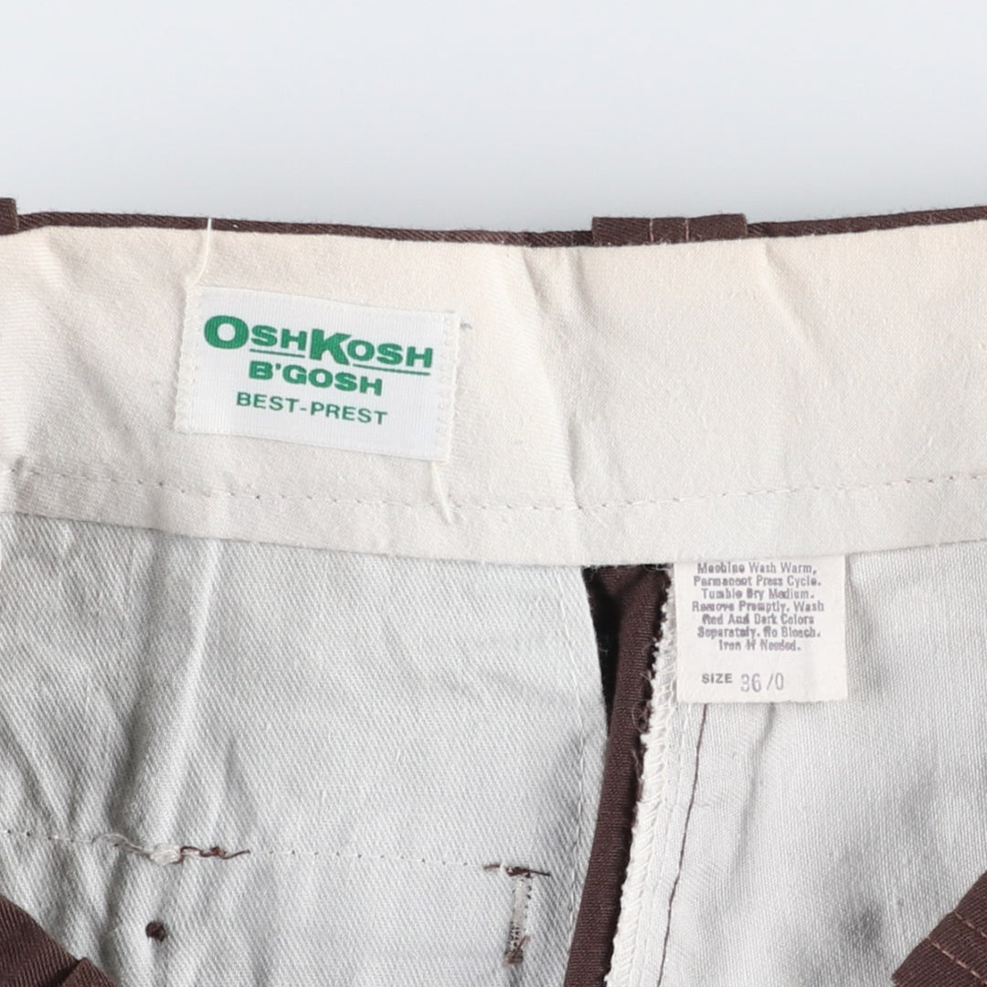 70s-80'S Osh Kosh BEST-PREST Work Pants, Made in USA, Men's W34 (approx.), Vintage polyester brown type Vintage Second Hand