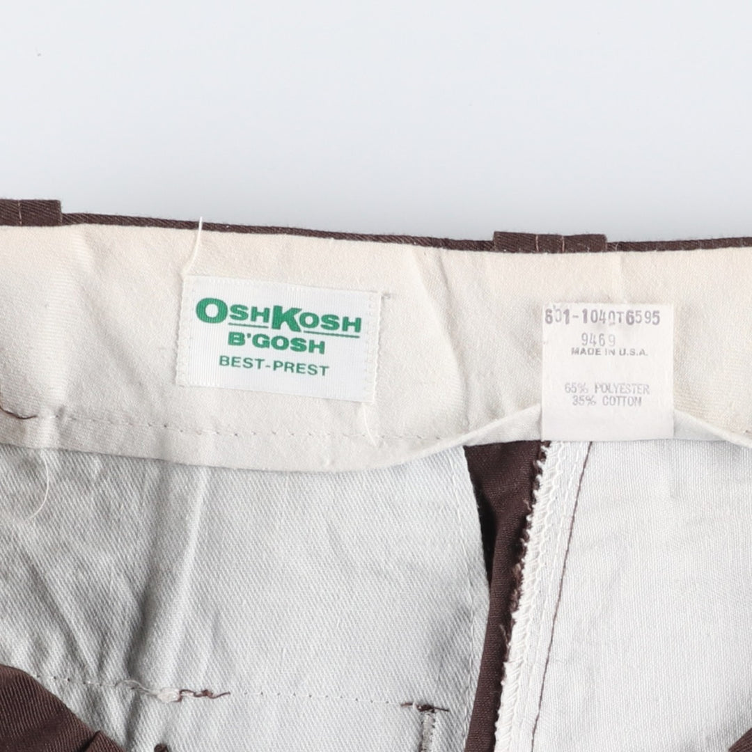 70s-80'S Osh Kosh BEST-PREST Work Pants, Made in USA, Men's W34 (approx.), Vintage polyester brown type Vintage Second Hand