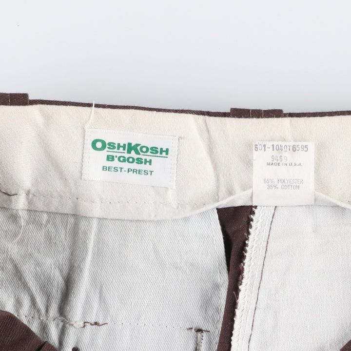 70s-80'S Osh Kosh BEST-PREST Work Pants, Made in USA, Men's W34 (approx.), Vintage polyester brown type Vintage Second Hand