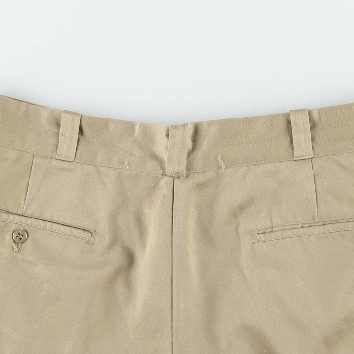 1970'S Big Mac JC Penney Work Pants, Men's Size W34 (approx.), Vintage polyester Beige type Vintage Second Hand