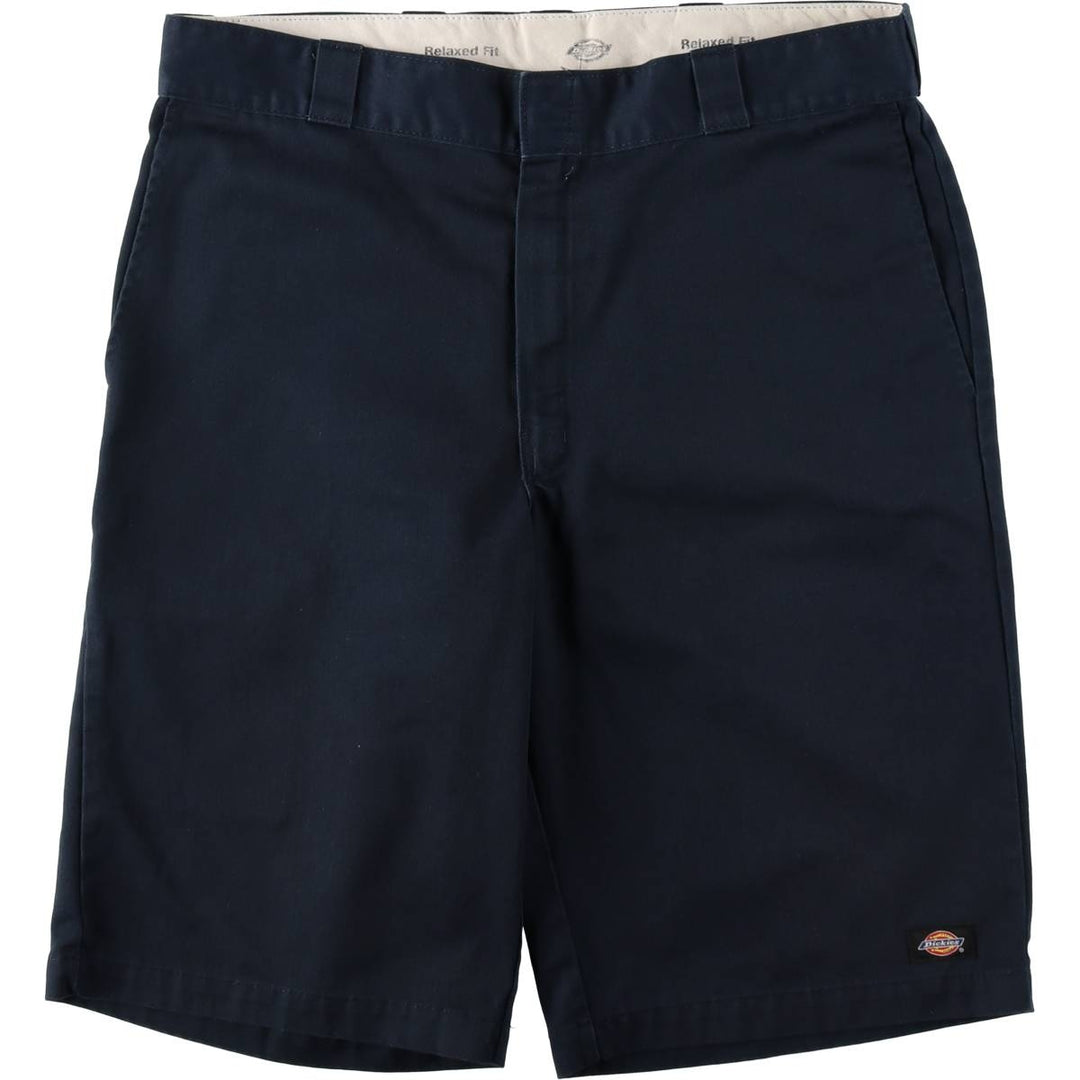 Dickies Relaxed Fit Work Shorts, Half Pants, Men's, W36 equivalent polyester navy blue type Vintage Second Hand