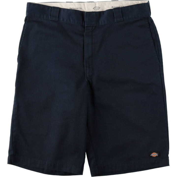 Dickies Relaxed Fit Work Shorts, Half Pants, Men's, W36 equivalent polyester navy blue type Vintage Second Hand