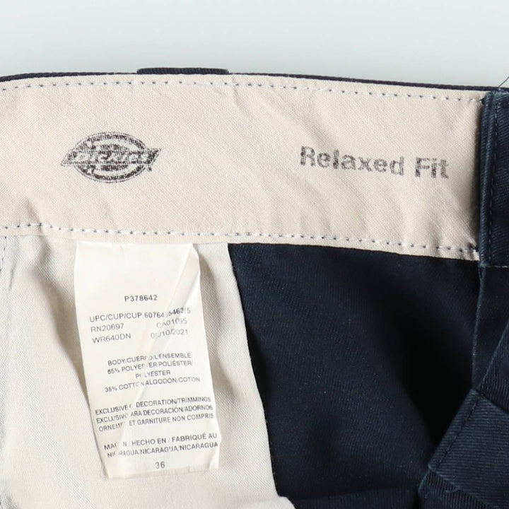 Dickies Relaxed Fit Work Shorts, Half Pants, Men's, W36 equivalent polyester navy blue type Vintage Second Hand