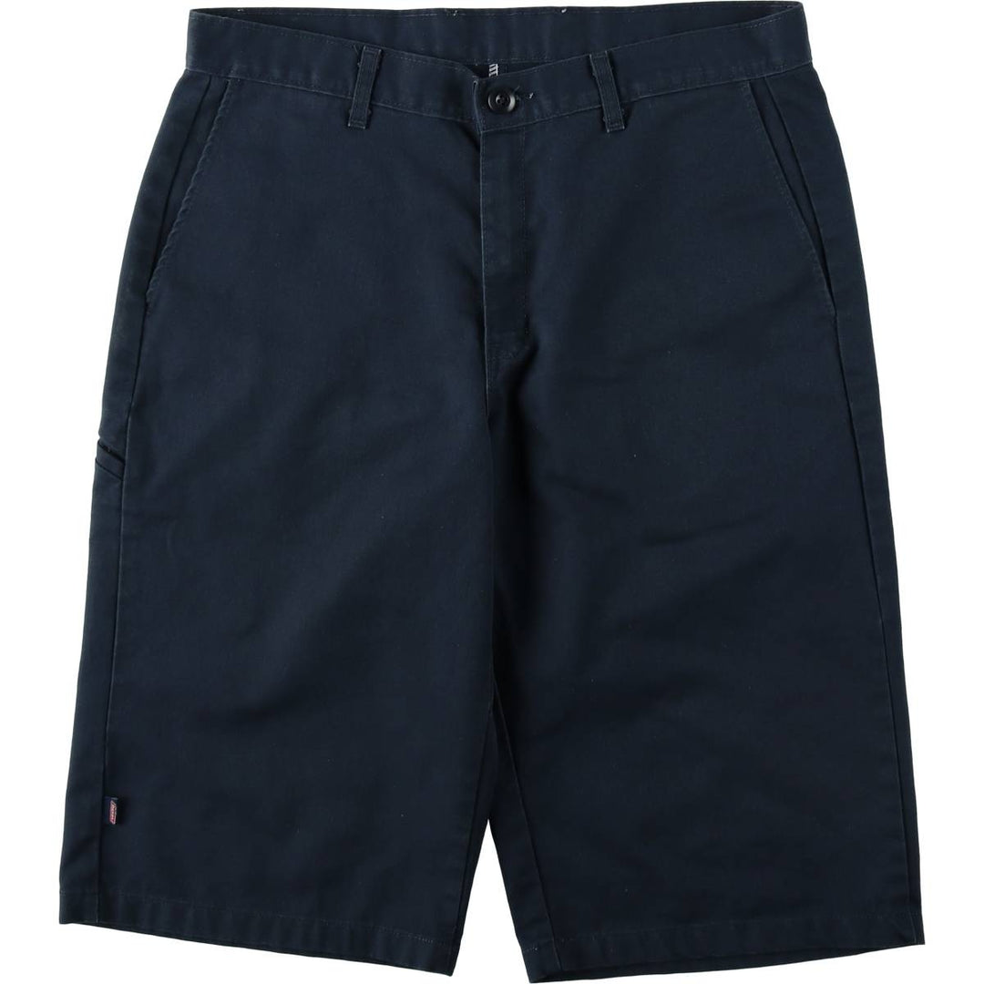 Dickies Work Shorts, Half Pants, Men's, W35 equivalent polyester navy blue type Vintage Second Hand