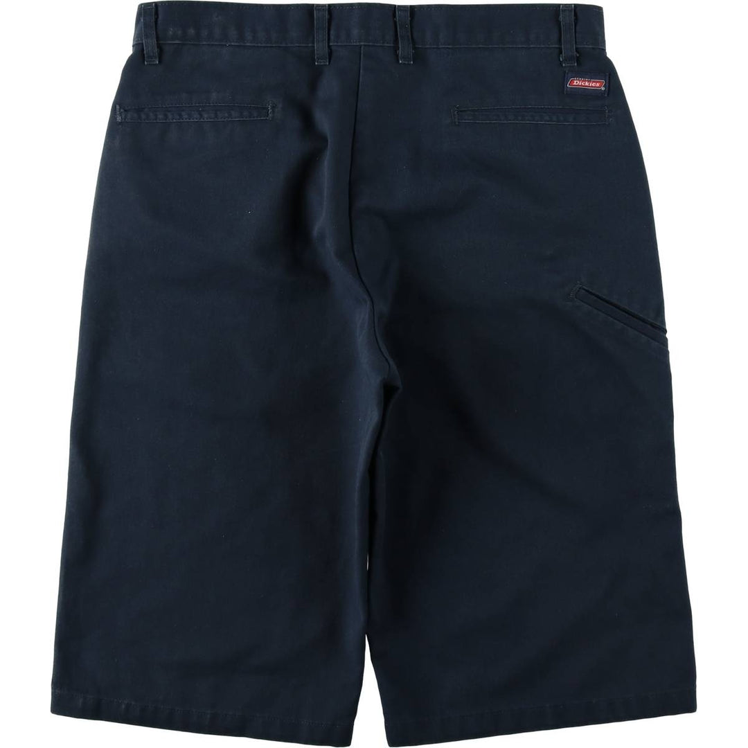 Dickies Work Shorts, Half Pants, Men's, W35 equivalent polyester navy blue type Vintage Second Hand