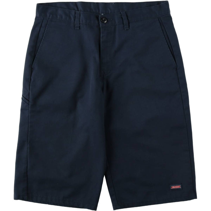 Dickies Work Shorts, Half Pants, Men's, W35 equivalent polyester navy blue type Vintage Second Hand