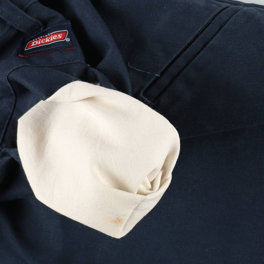 Dickies Work Shorts, Half Pants, Men's, W35 equivalent polyester navy blue type Vintage Second Hand