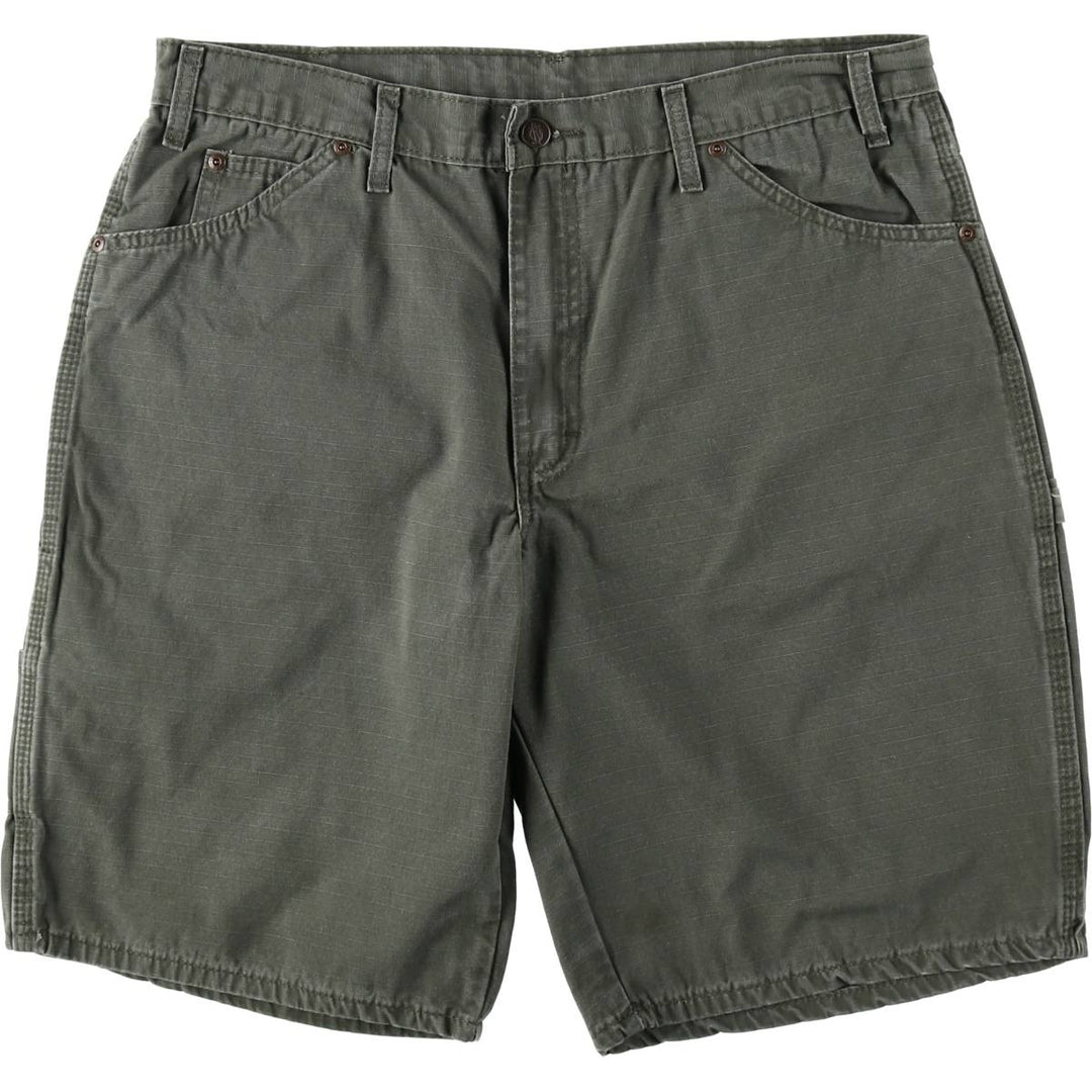 Dickies Ripstop Painter Shorts, Men's Size W34 (approx.) cotton Khaki type Vintage Second Hand