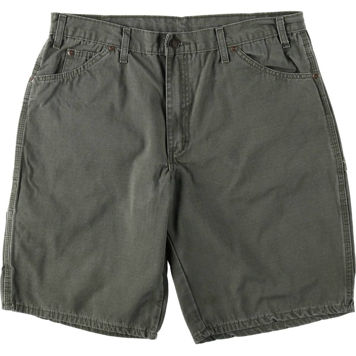 Dickies Ripstop Painter Shorts, Men's Size W34 (approx.) cotton Khaki type Vintage Second Hand
