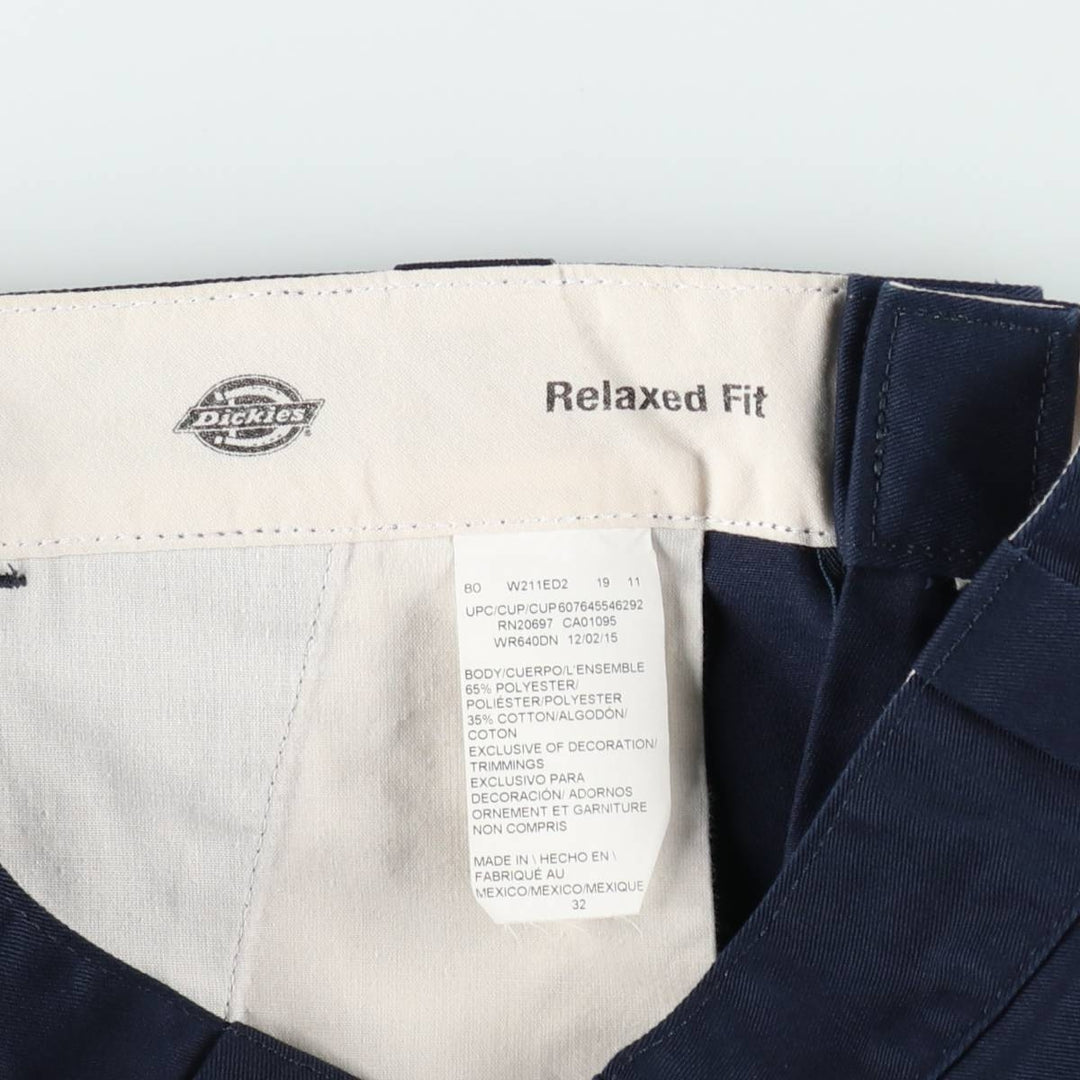Dickies Relaxed Fit Work Shorts, Men's, Size W32 polyester navy blue type Vintage Second Hand