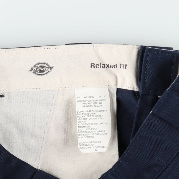 Dickies Relaxed Fit Work Shorts, Men's, Size W32 polyester navy blue type Vintage Second Hand