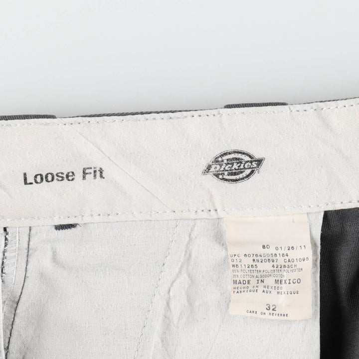 Dickies Loose Fit Work Shorts, Half Pants, Men's, W31 equivalent polyester gray type Vintage Second Hand