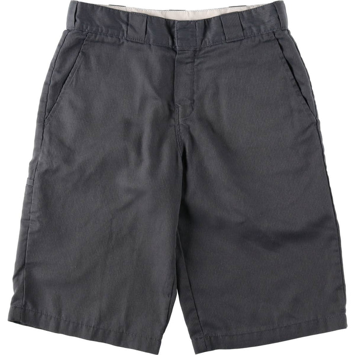 Dickies Regular Fit Stripe Pattern Work Shorts (Men's W31 equivalent) polyester gray type Vintage Second Hand